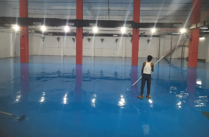 Factory floor photo from the JP Flooring website