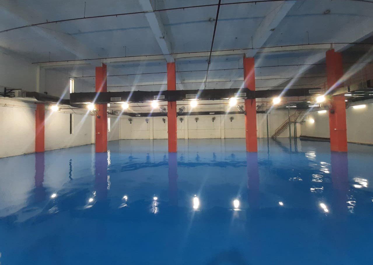 Epoxy Flooring Done in TATA 1MG Warehouse